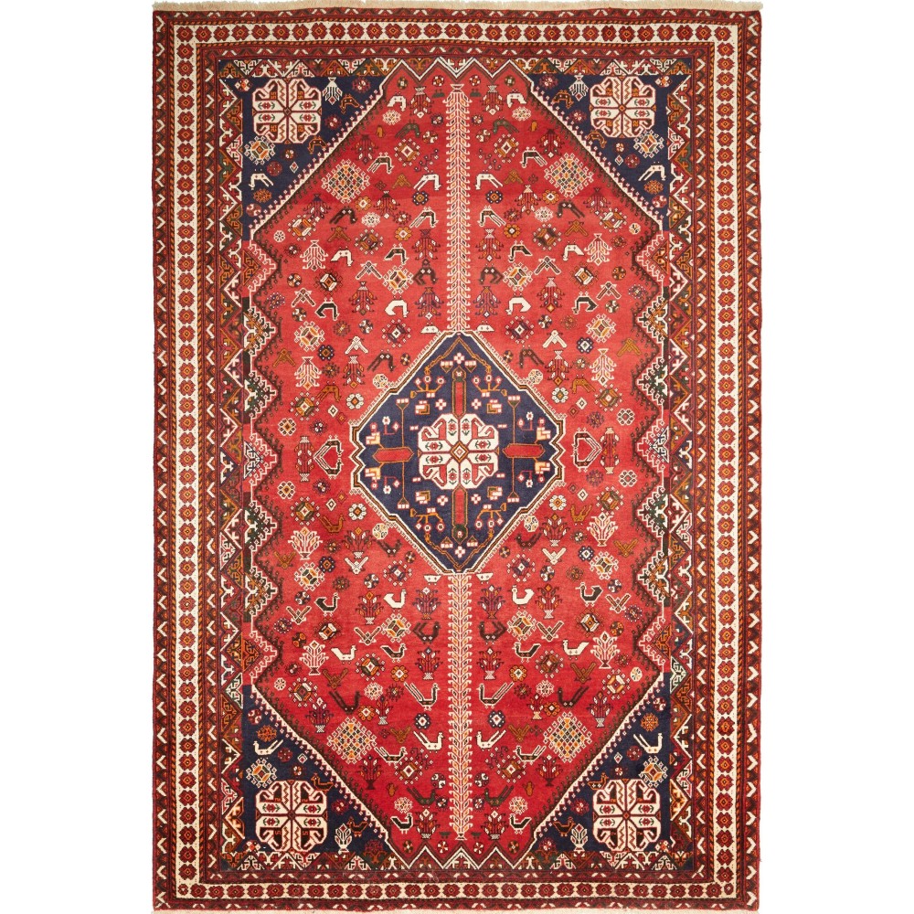 Tappeto Shiraz Fine Persia marrone rosso 208x315 Tappeto Shiraz Fine Persia marrone rosso 208x315