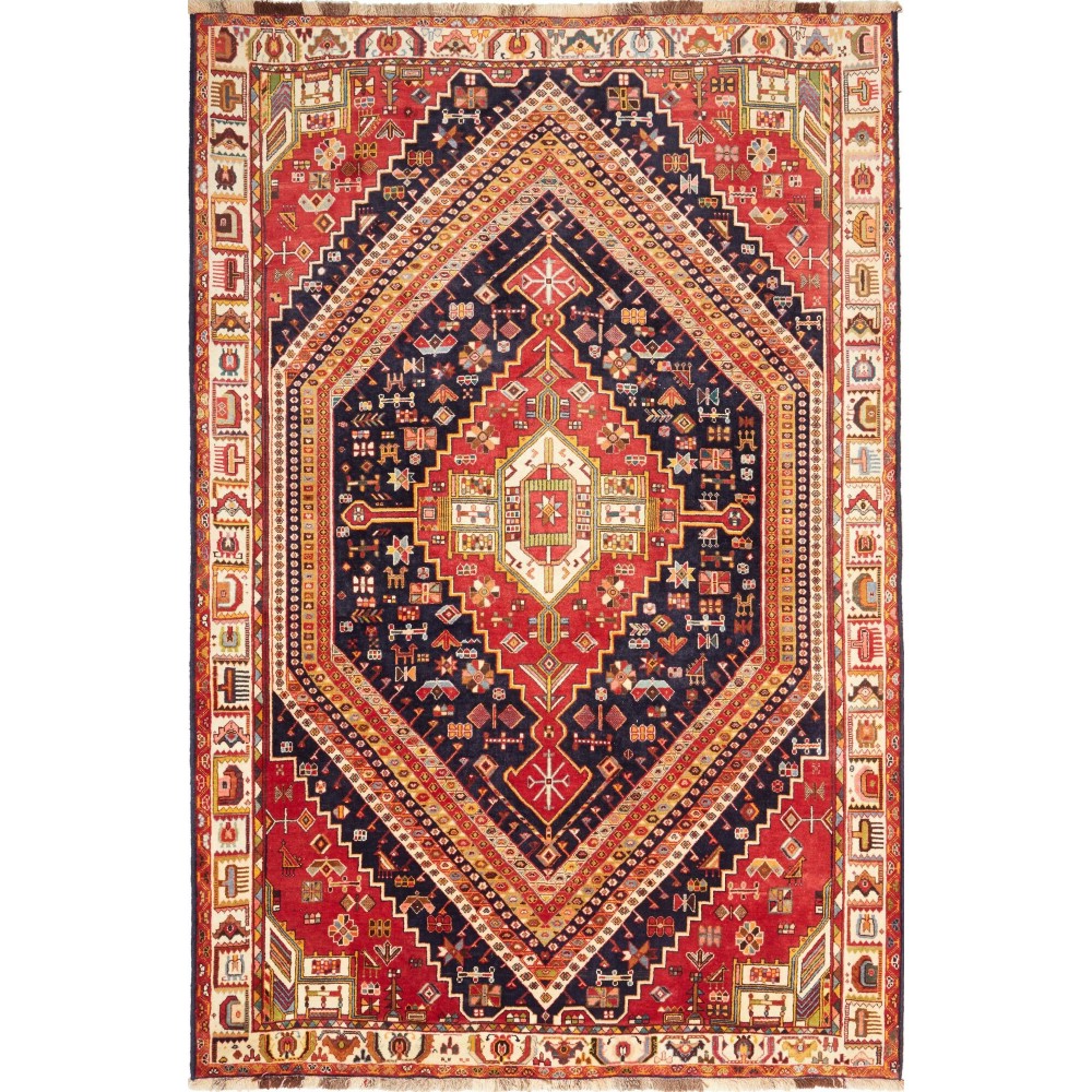 Tappeto Shiraz Fine Persia rosso grigio 180x274 Tappeto Shiraz Fine Persia rosso grigio 180x274
