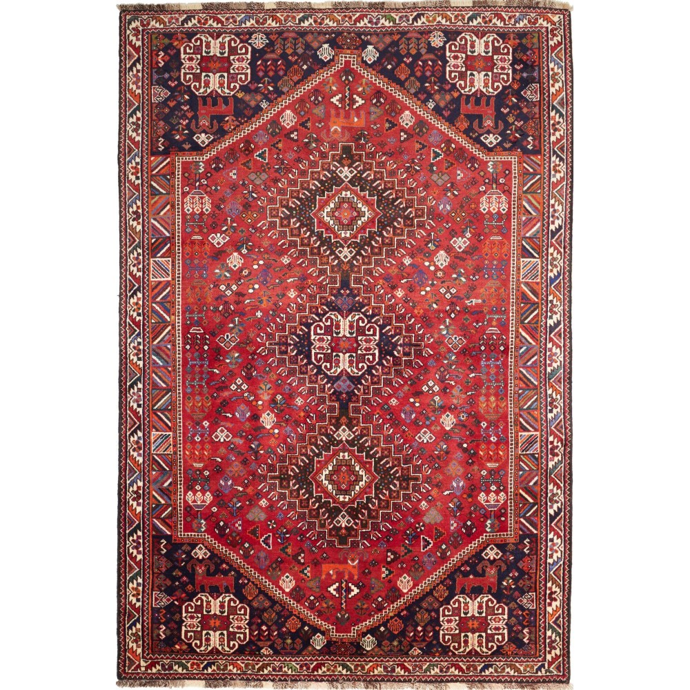 Tappeto Shiraz Fine Persia marrone giallo 177x266 Tappeto Shiraz Fine Persia marrone giallo 177x266