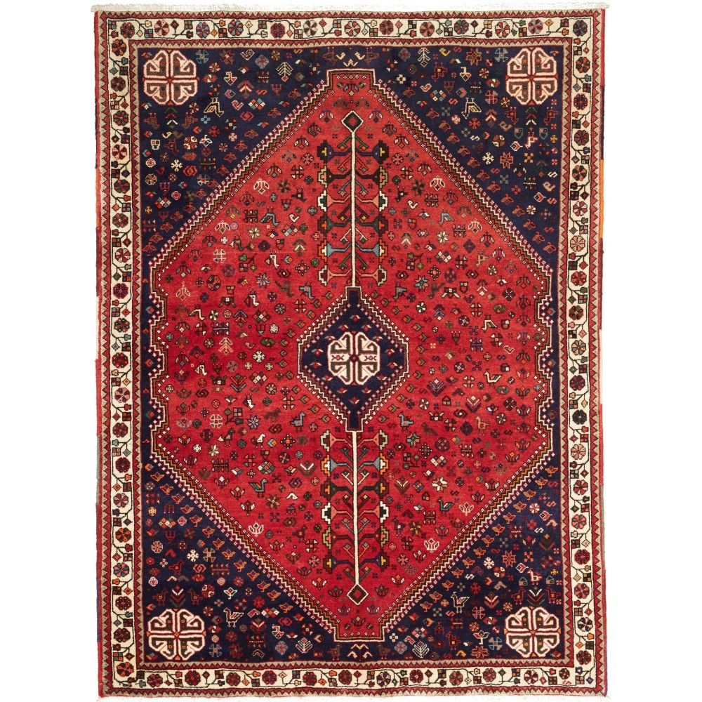 Tappeto Shiraz Fine Persia marrone grigio 162x220 Tappeto Shiraz Fine Persia marrone grigio 162x220