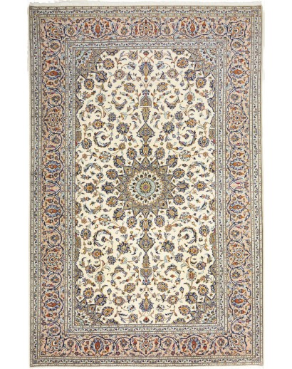 Tappeto Kashan Persia beige grigio 197x305