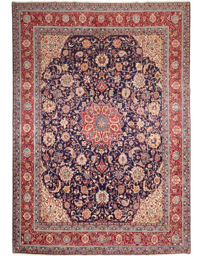 Tappeto Sarough Persia bianco grigio 245x345