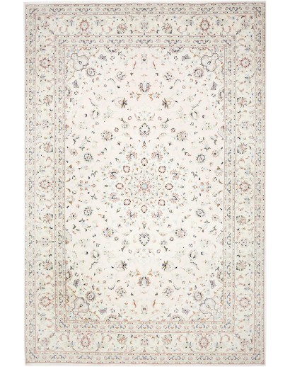 Tappeto Kashan Persia bianco beige 245x370