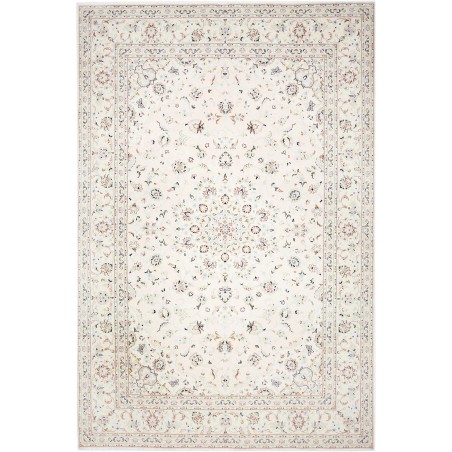 Tappeto Kashan Persia bianco beige 245x370