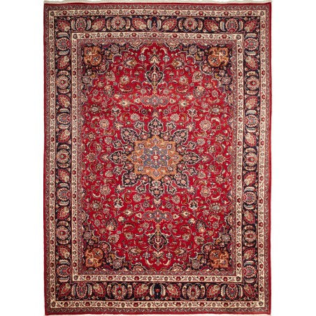 Tappeto Mashad Persia marrone blu 244x340