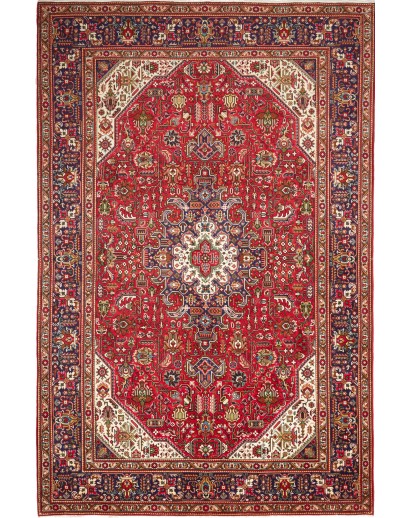 Tappeto Tabriz Persia marrone rosso 200x300