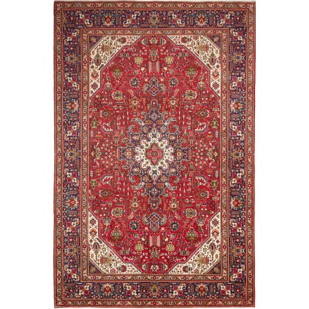 Tappeto Tabriz Persia marrone rosso 200x300