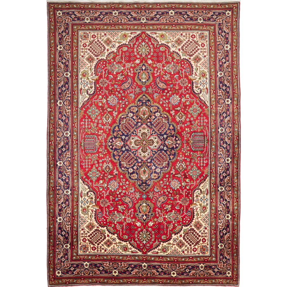 Tappeto Tabriz Persia marrone grigio 202x300 Tappeto Tabriz Persia marrone grigio 202x300