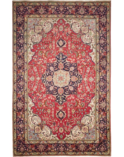 Tappeto Tabriz Persia marrone giallo 198x310