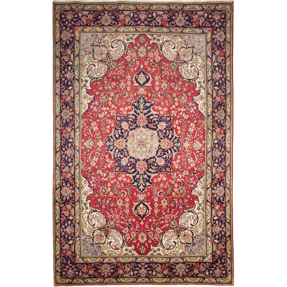 Tappeto Tabriz Persia marrone giallo 198x310 Tappeto Tabriz Persia marrone giallo 198x310