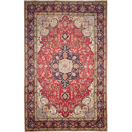 Tappeto Tabriz Persia marrone giallo 198x310