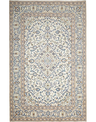 Tappeto Kashan Persia bianco azzurro 196x300