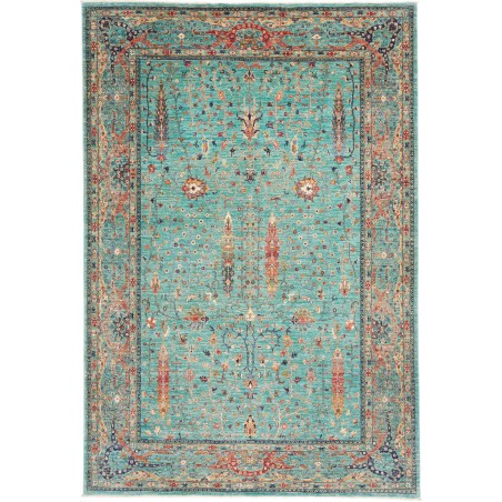Tappeto Shahi Fine Pakistan verde giallo 203x298
