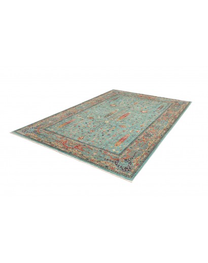 Tappeto Shahi Fine Pakistan verde giallo 203x298