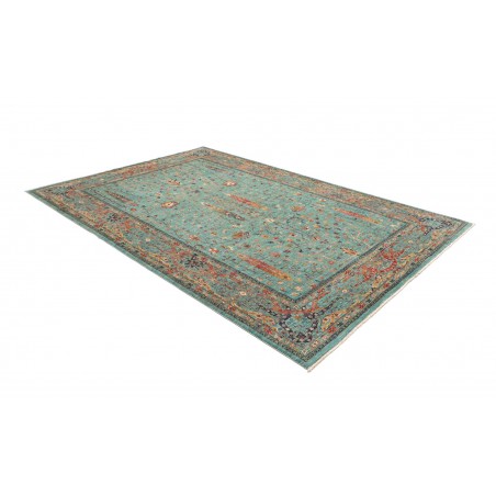 Tappeto Shahi Fine Pakistan verde giallo 203x298