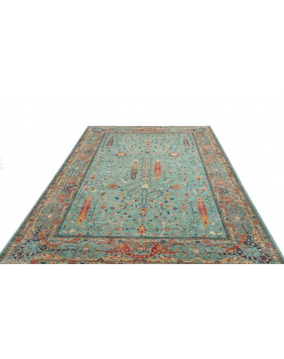 Tappeto Shahi Fine Pakistan verde giallo 203x298