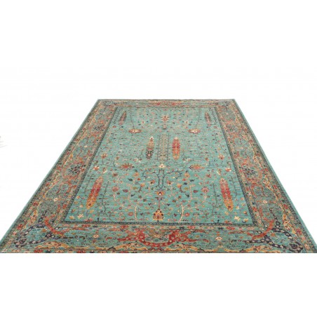 Tappeto Shahi Fine Pakistan verde giallo 203x298