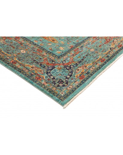 Tappeto Shahi Fine Pakistan verde giallo 203x298