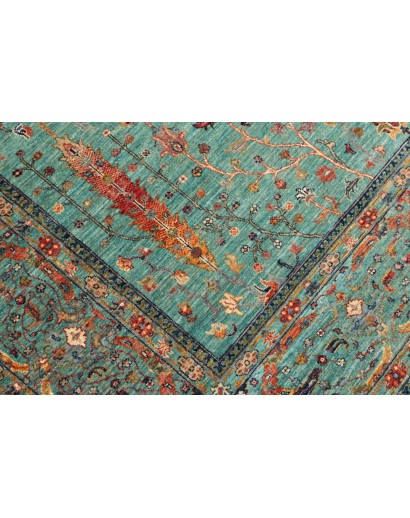 Tappeto Shahi Fine Pakistan verde giallo 203x298