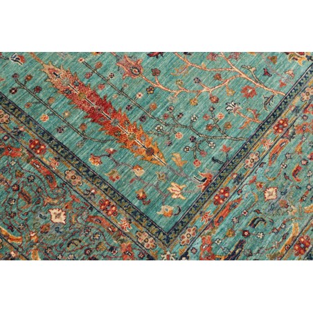 Tappeto Shahi Fine Pakistan verde giallo 203x298