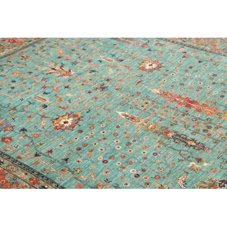 Tappeto Shahi Fine Pakistan verde giallo 203x298
