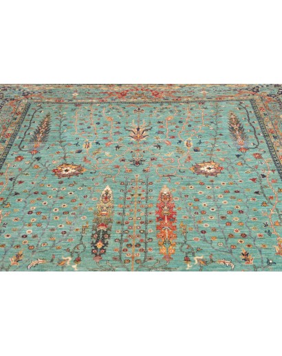 Tappeto Shahi Fine Pakistan verde giallo 203x298