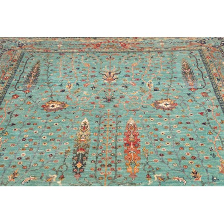 Tappeto Shahi Fine Pakistan verde giallo 203x298