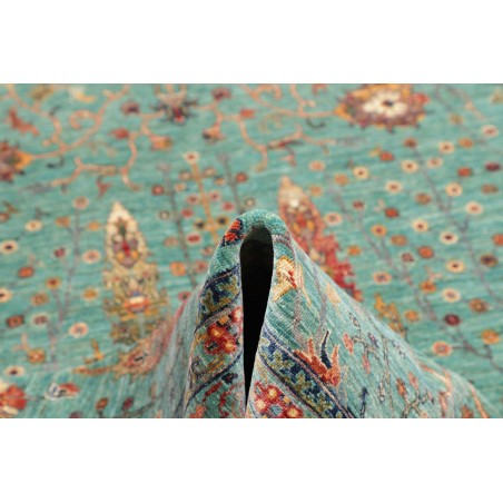 Tappeto Shahi Fine Pakistan verde giallo 203x298