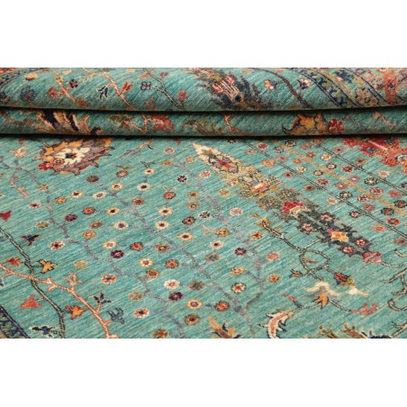 Tappeto Shahi Fine Pakistan verde giallo 203x298