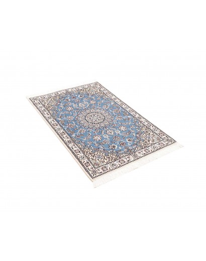 Tappeto Nain 9La Persia bianco azzurro 79x118
