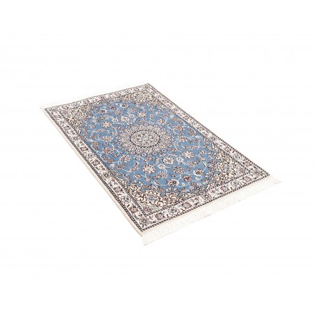 Tappeto Nain 9La Persia bianco azzurro 79x118