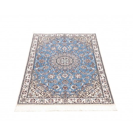 Tappeto Nain 9La Persia bianco azzurro 79x118