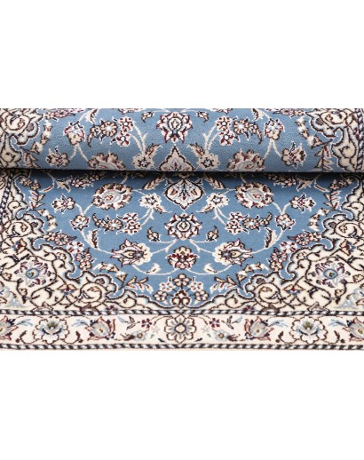 Tappeto Nain 9La Persia bianco azzurro 79x118
