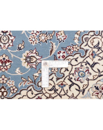 Tappeto Nain 9La Persia bianco azzurro 79x118