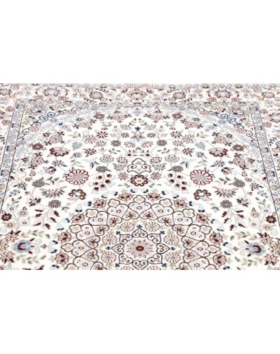Tappeto Nain 6La Persia beige azzurro 109x165