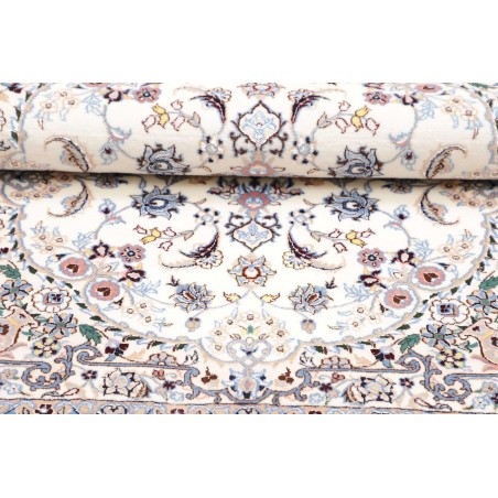 Tappeto Nain 6La Persia beige azzurro 85x123