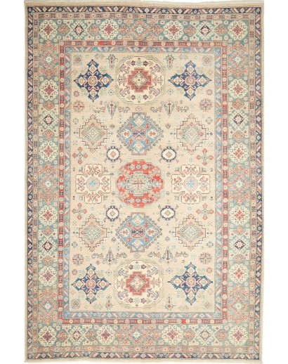 Tappeto Kazak Afghanistan beige giallo 198x304