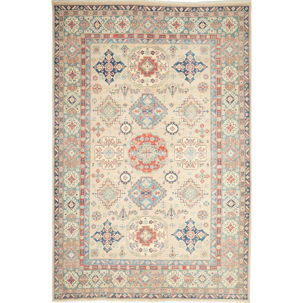 Tappeto Kazak Afghanistan beige giallo 198x304 Tappeto Kazak Afghanistan beige giallo 198x304