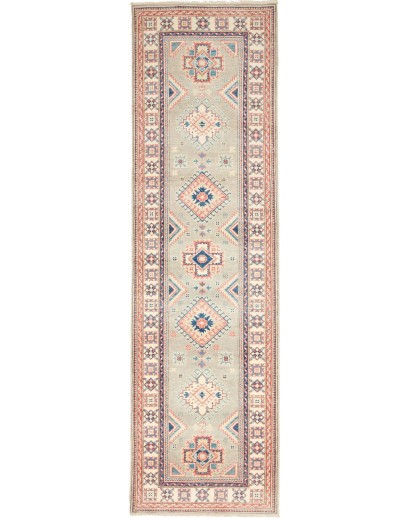 Tappeto Kazak Afghanistan beige marrone 84x295