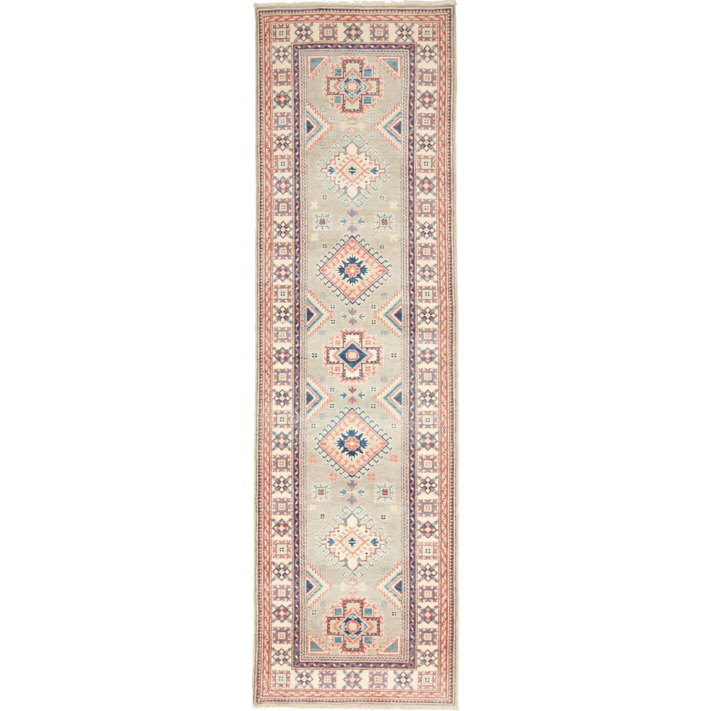 Tappeto Kazak Afghanistan beige marrone 84x295 Tappeto Kazak Afghanistan beige marrone 84x295