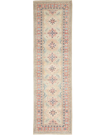 Tappeto Kazak Afghanistan beige bianco 82x289