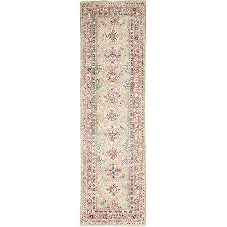 Tappeto Kazak Afghanistan beige bianco 82x289