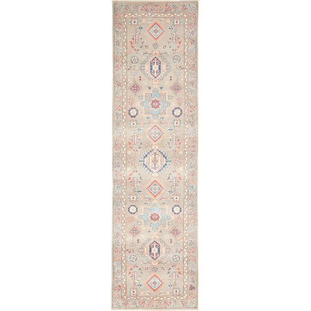 Tappeto Kazak Afghanistan beige grigio 82x291