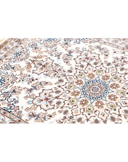 Tappeto Nain 6La Persia bianco grigio 103x147