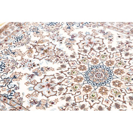 Tappeto Nain 6La Persia bianco grigio 103x147