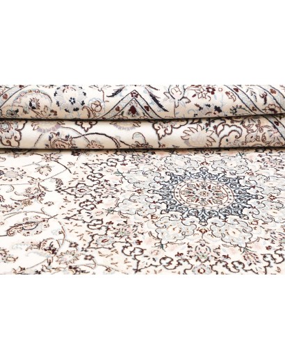 Tappeto Nain 9La Persia bianco grigio 250x353