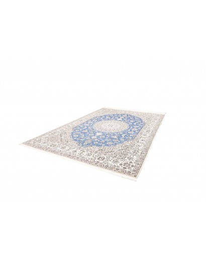 Tappeto Nain 9La Persia bianco blu 250x358