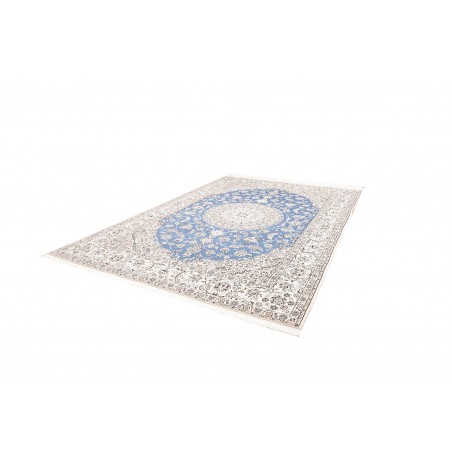 Tappeto Nain 9La Persia bianco blu 250x358