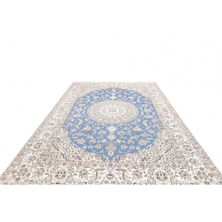 Tappeto Nain 9La Persia bianco blu 250x358