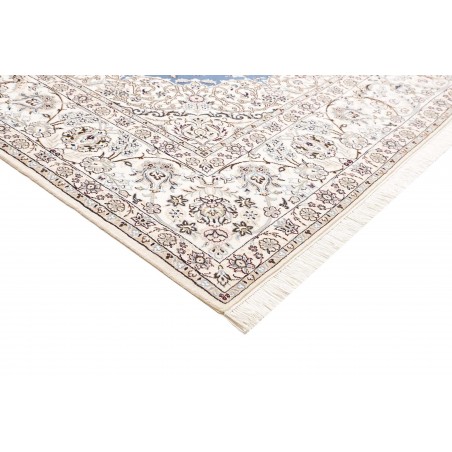 Tappeto Nain 9La Persia bianco blu 250x358